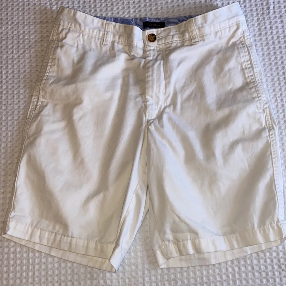 Club Room Flat Front Bermuda Shorts Size 29 WHITE EUC